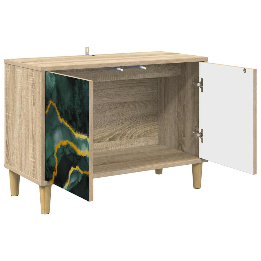 Tv-meubel WIJHE 69 x 33 x 50 cm Sonoma Bewerkt hout