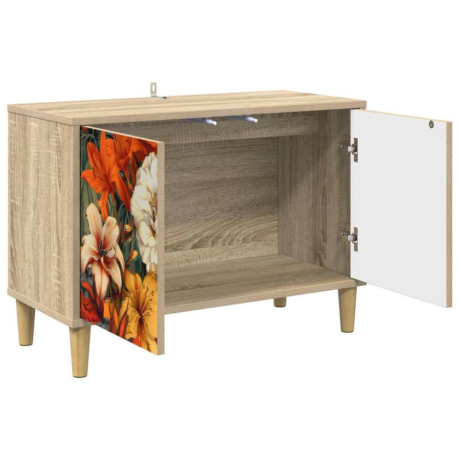 Tv-meubel GENNEP 69 x 33 x 50 cm Sonoma Bewerkt hout