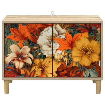 Tv-meubel GENNEP 69 x 33 x 50 cm Sonoma Bewerkt hout
