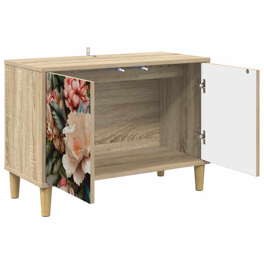 Tv-meubel BORNE 69 x 33 x 50 cm Sonoma Bewerkt hout