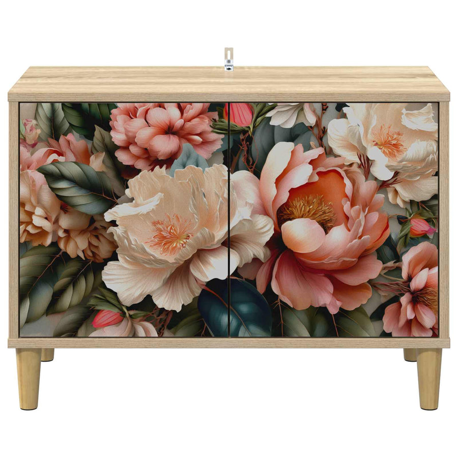 Tv-meubel BORNE 69 x 33 x 50 cm Sonoma Bewerkt hout