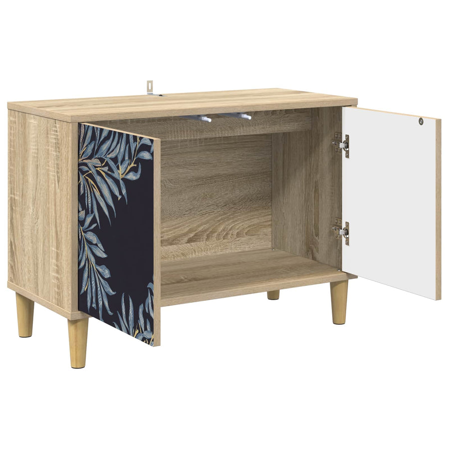 Tv-meubel DOKKUM 69 x 33 x 50 cm Sonoma Bewerkt hout