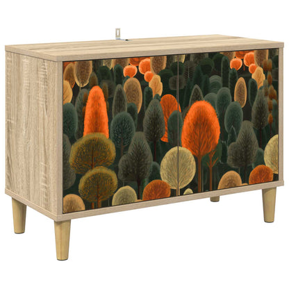 Tv-meubel ZAANDAM 69 x 33 x 50 cm Sonoma Bewerkt hout