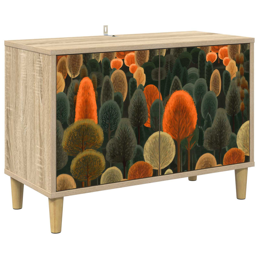Tv-meubel ZAANDAM 69 x 33 x 50 cm Sonoma Bewerkt hout