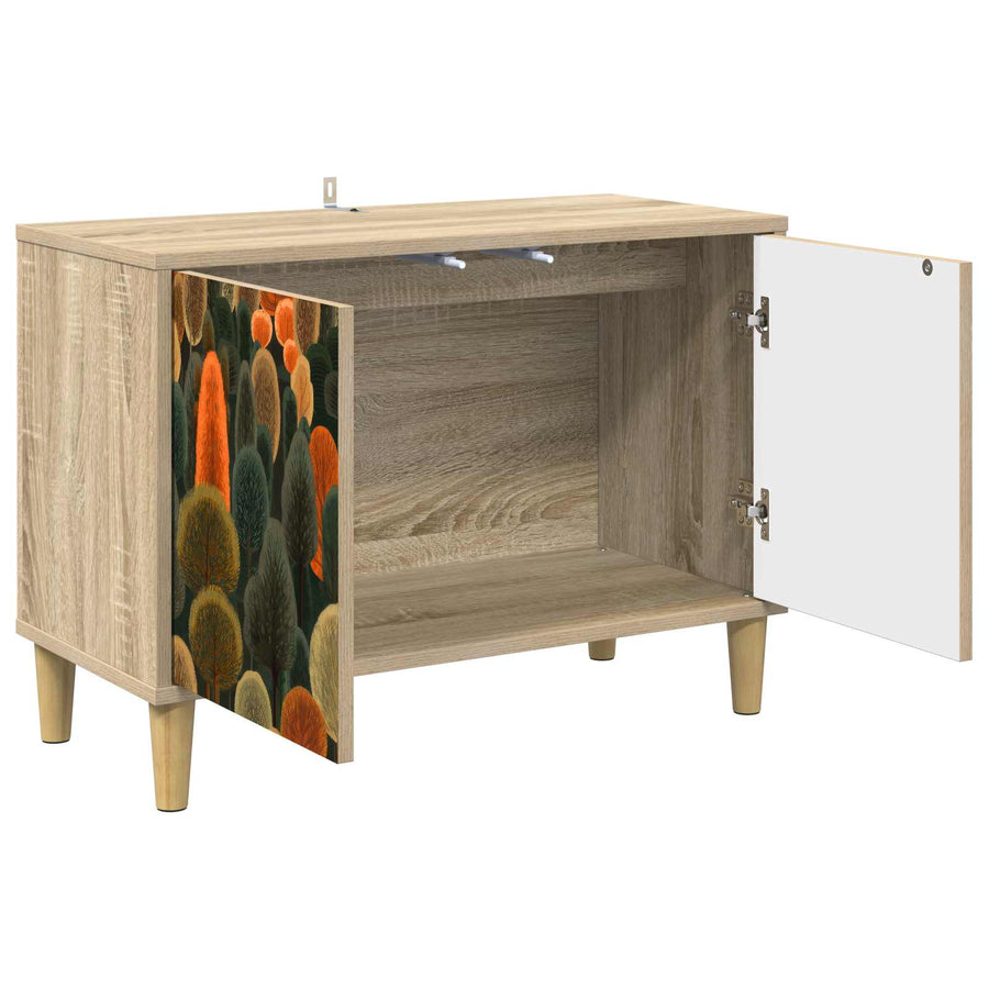 Tv-meubel ZAANDAM 69 x 33 x 50 cm Sonoma Bewerkt hout