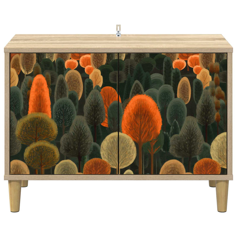 Tv-meubel ZAANDAM 69 x 33 x 50 cm Sonoma Bewerkt hout