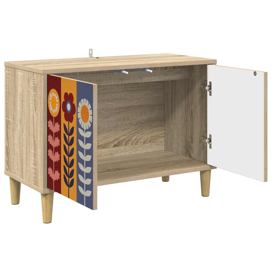 Tv-meubel ESSEN 69 x 33 x 50 cm Sonoma Bewerkt hout