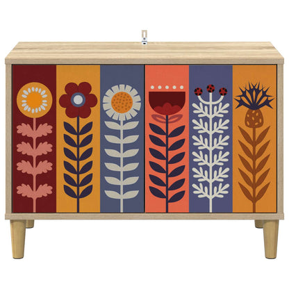 Tv-meubel ESSEN 69 x 33 x 50 cm Sonoma Bewerkt hout