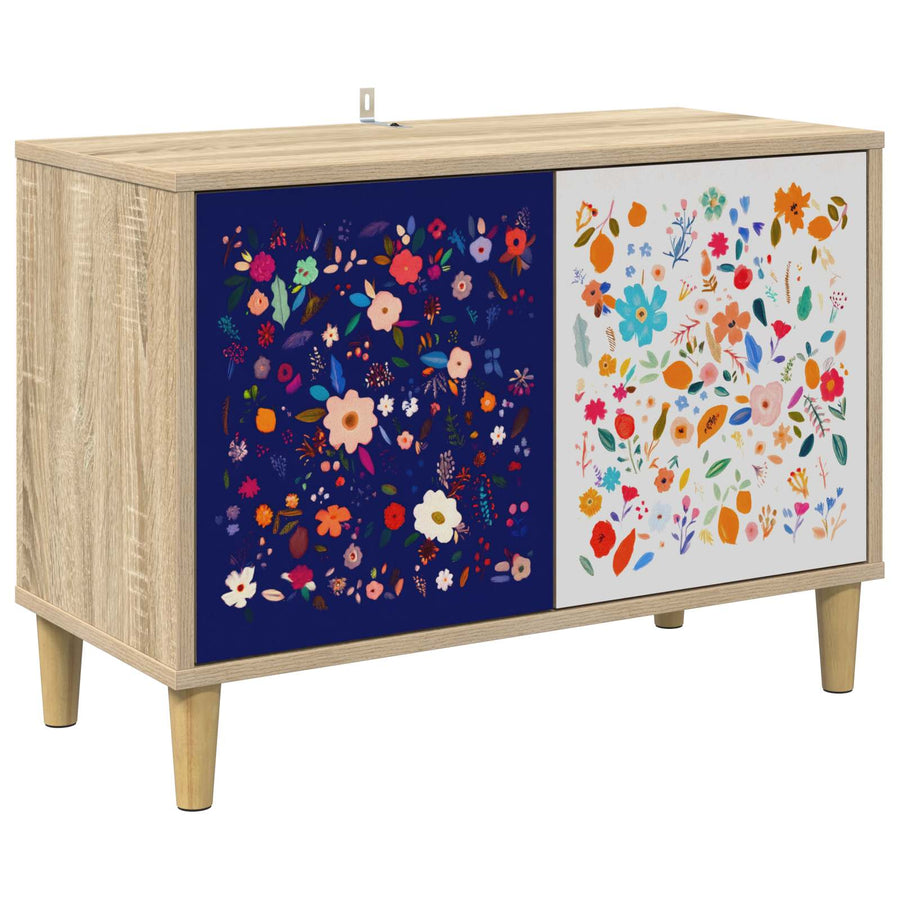 Tv-meubel MAINZ 69 x 33 x 50 cm Sonoma Bewerkt hout