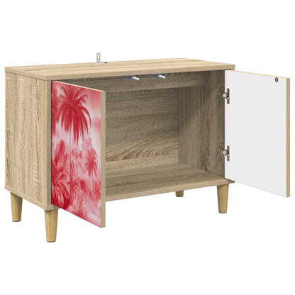 Tv-meubel AACHEN 69 x 33 x 50 cm Sonoma Bewerkt hout