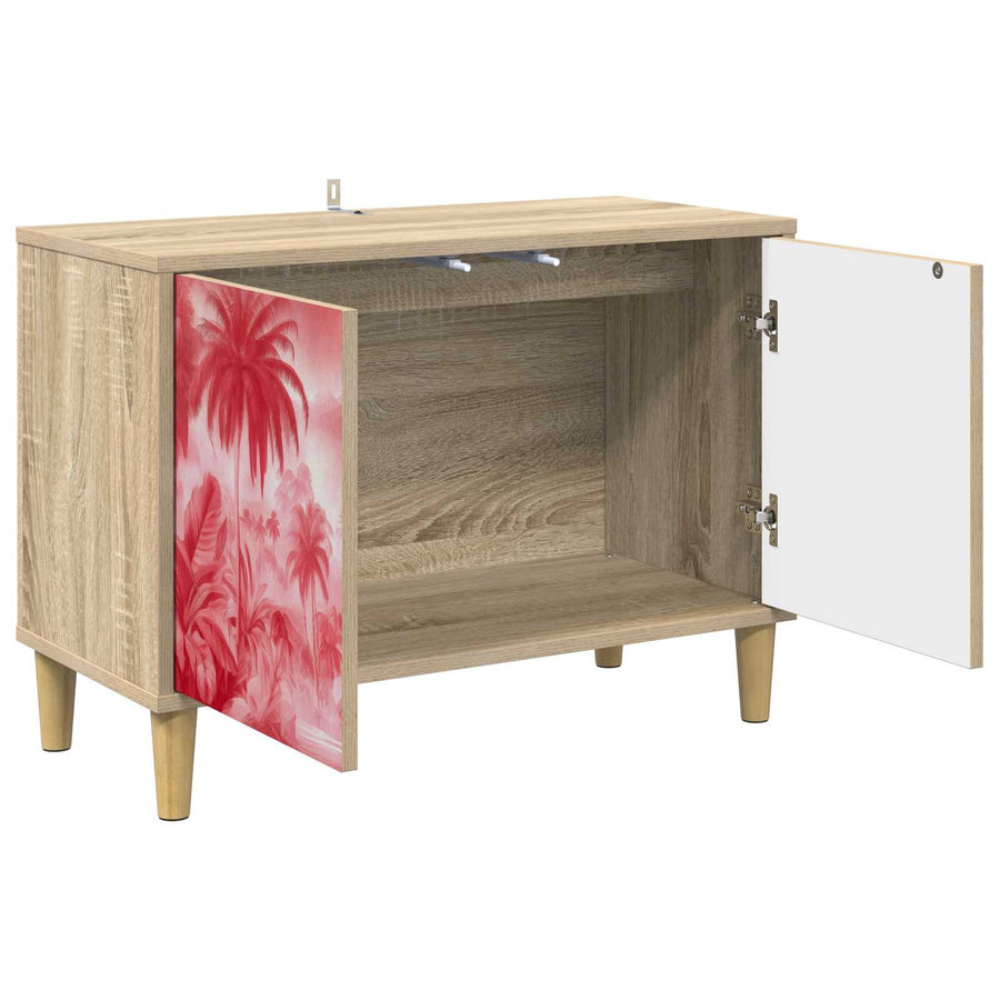 Tv-meubel AACHEN 69 x 33 x 50 cm Sonoma Bewerkt hout