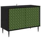 Tv-meubel GELEEN 69 x 33 x 50,5 cm Zwart eiken Bewerkt hout