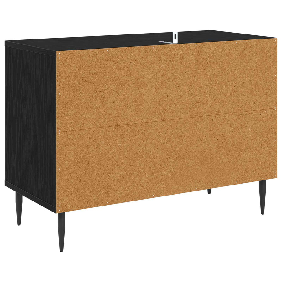 Tv-meubel BREMEN 69 x 33 x 50,5 cm Zwart eiken Bewerkt hout