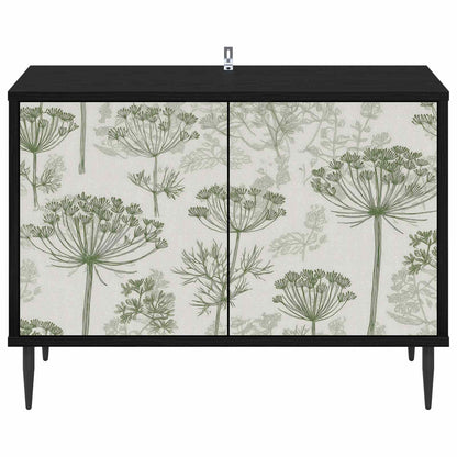 Tv-meubel GOTHA 69 x 33 x 50,5 cm Zwart eiken Bewerkt hout