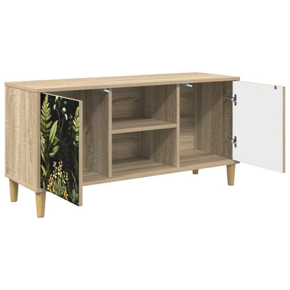 Tv-meubel RHENEN 102 x 33 x 50 cm Sonoma Bewerkt hout