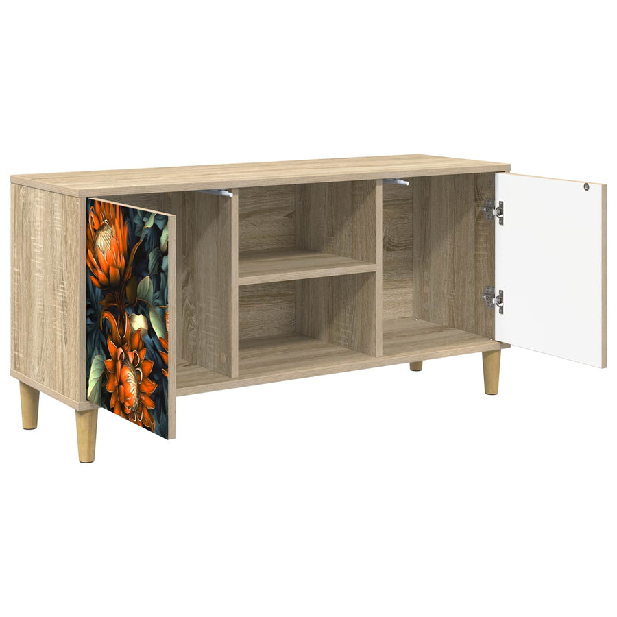 Tv-meubel LOCHEM 102 x 33 x 50 cm Sonoma Bewerkt hout