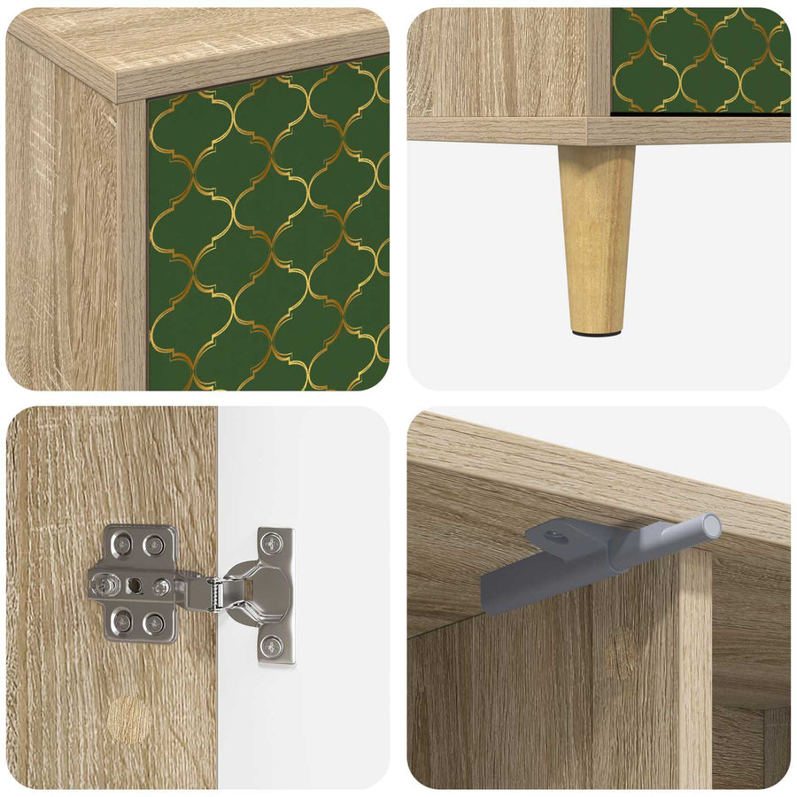 Tv-meubel GELEEN 102 x 33 x 50 cm Sonoma Bewerkt hout