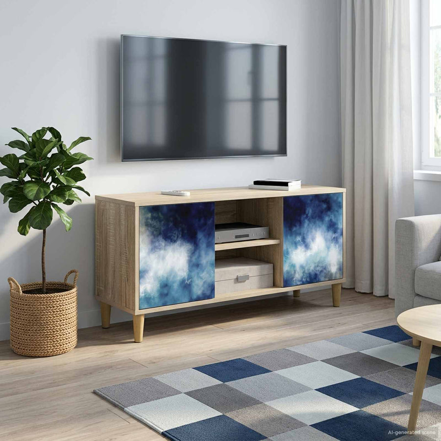 Tv-meubel RAALTE 102 x 33 x 50 cm Sonoma Bewerkt hout