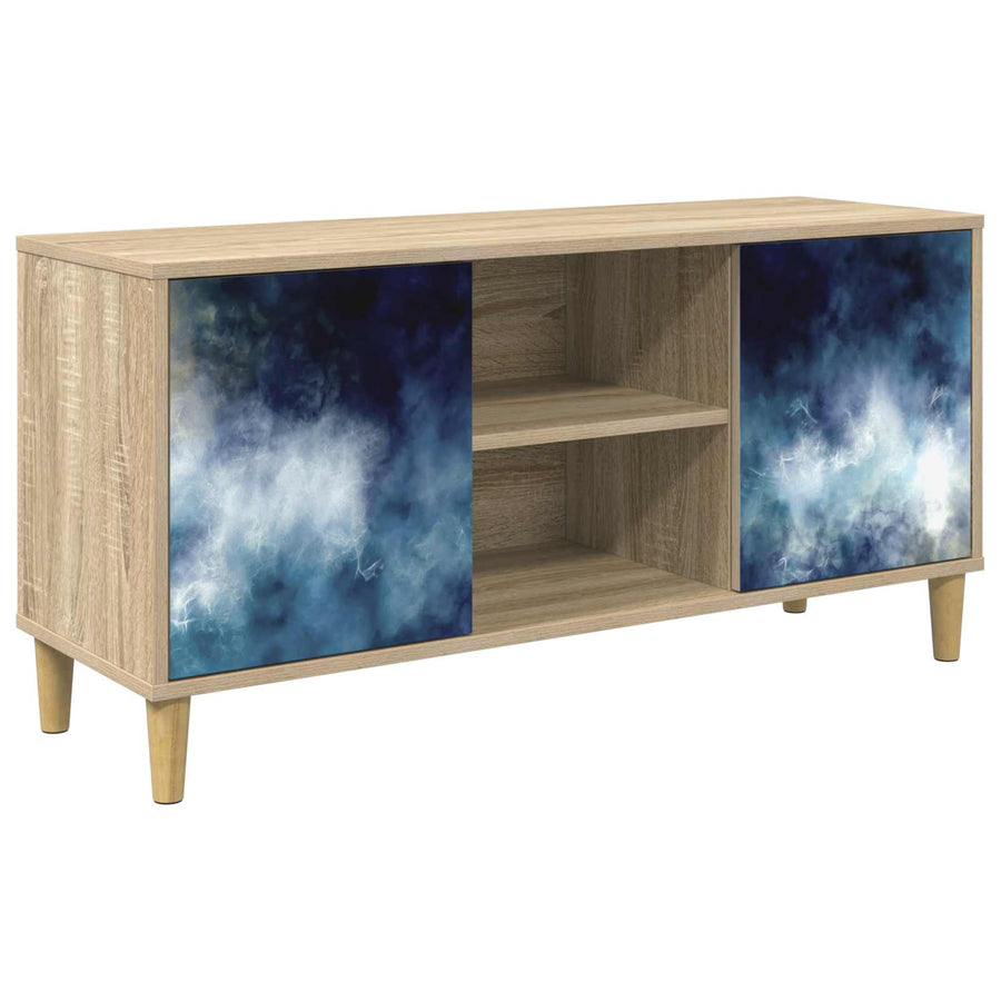 Tv-meubel RAALTE 102 x 33 x 50 cm Sonoma Bewerkt hout