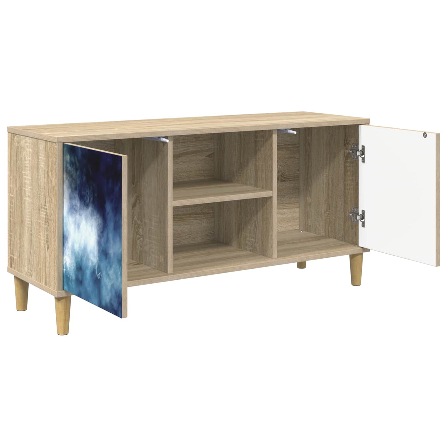 Tv-meubel RAALTE 102 x 33 x 50 cm Sonoma Bewerkt hout