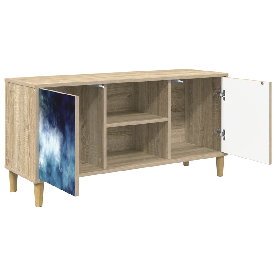 Tv-meubel RAALTE 102 x 33 x 50 cm Sonoma Bewerkt hout