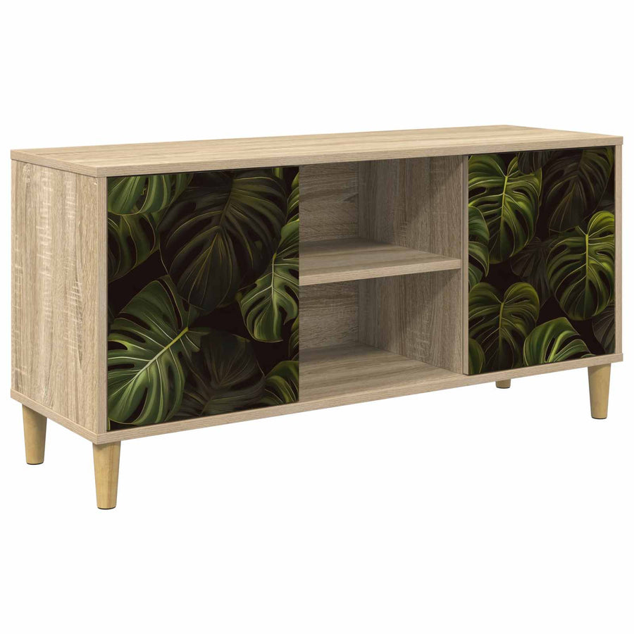 Tv-meubel ELBURG 102 x 33 x 50 cm Sonoma Bewerkt hout