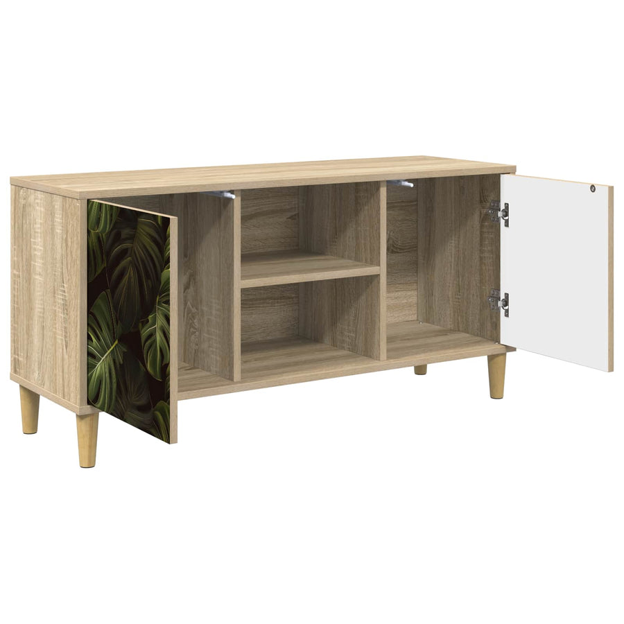 Tv-meubel ELBURG 102 x 33 x 50 cm Sonoma Bewerkt hout