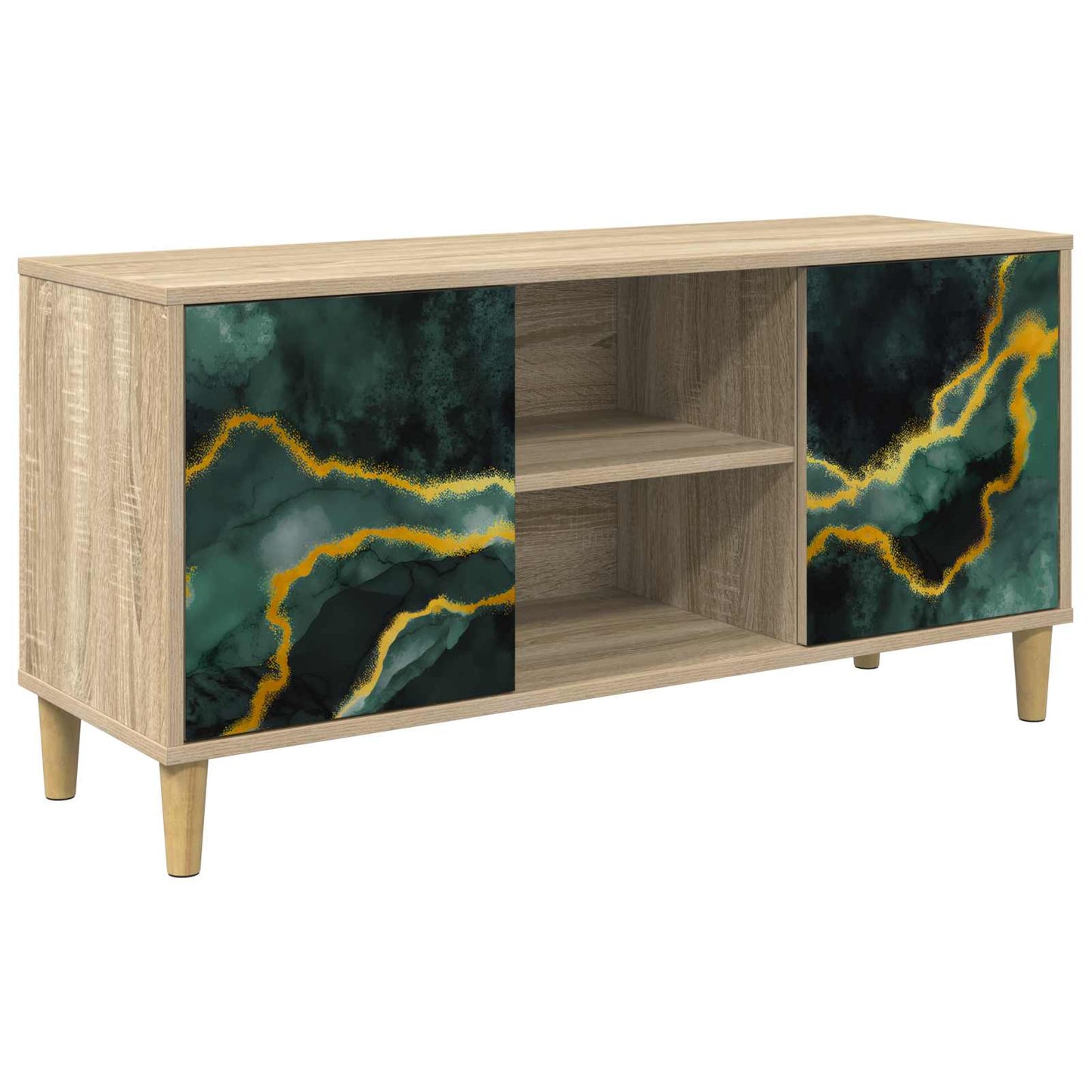 Tv-meubel WIJHE 102 x 33 x 50 cm Sonoma Bewerkt hout