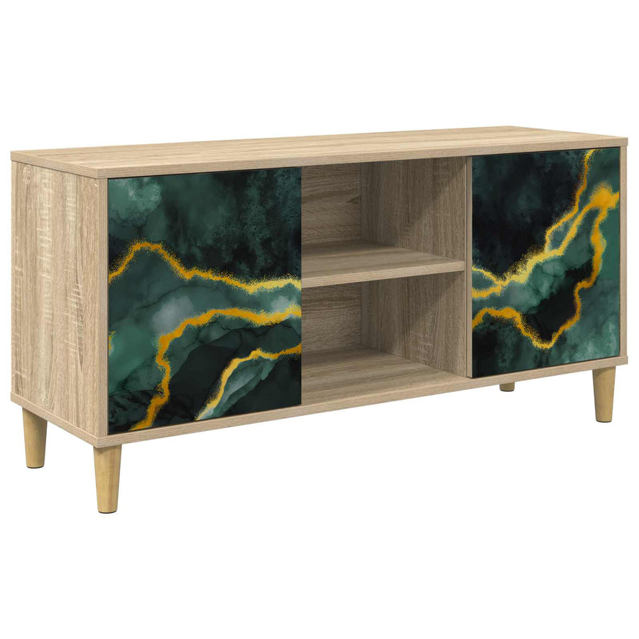 Tv-meubel WIJHE 102 x 33 x 50 cm Sonoma Bewerkt hout