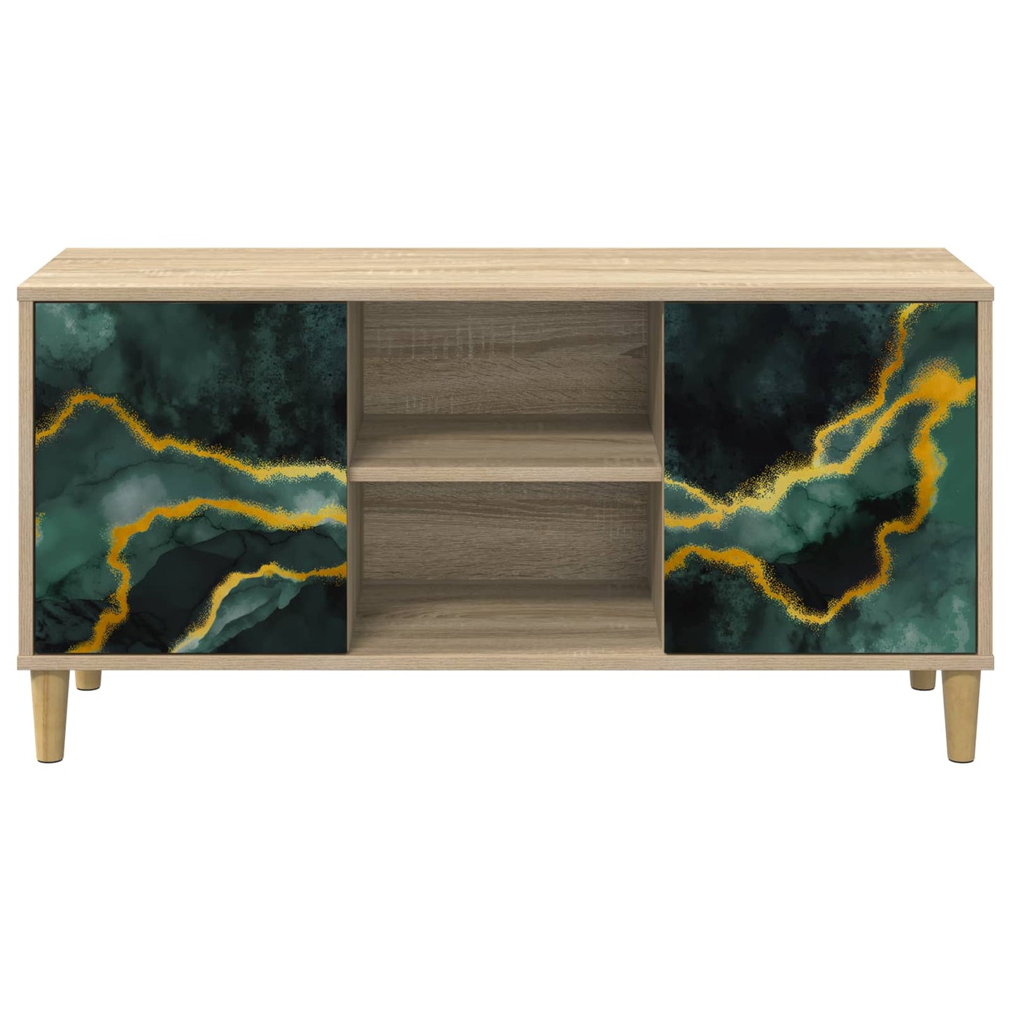 Tv-meubel WIJHE 102 x 33 x 50 cm Sonoma Bewerkt hout