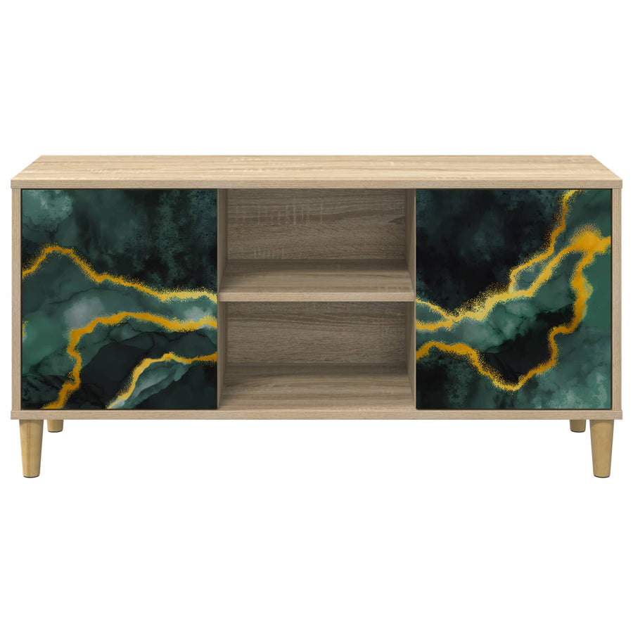 Tv-meubel WIJHE 102 x 33 x 50 cm Sonoma Bewerkt hout