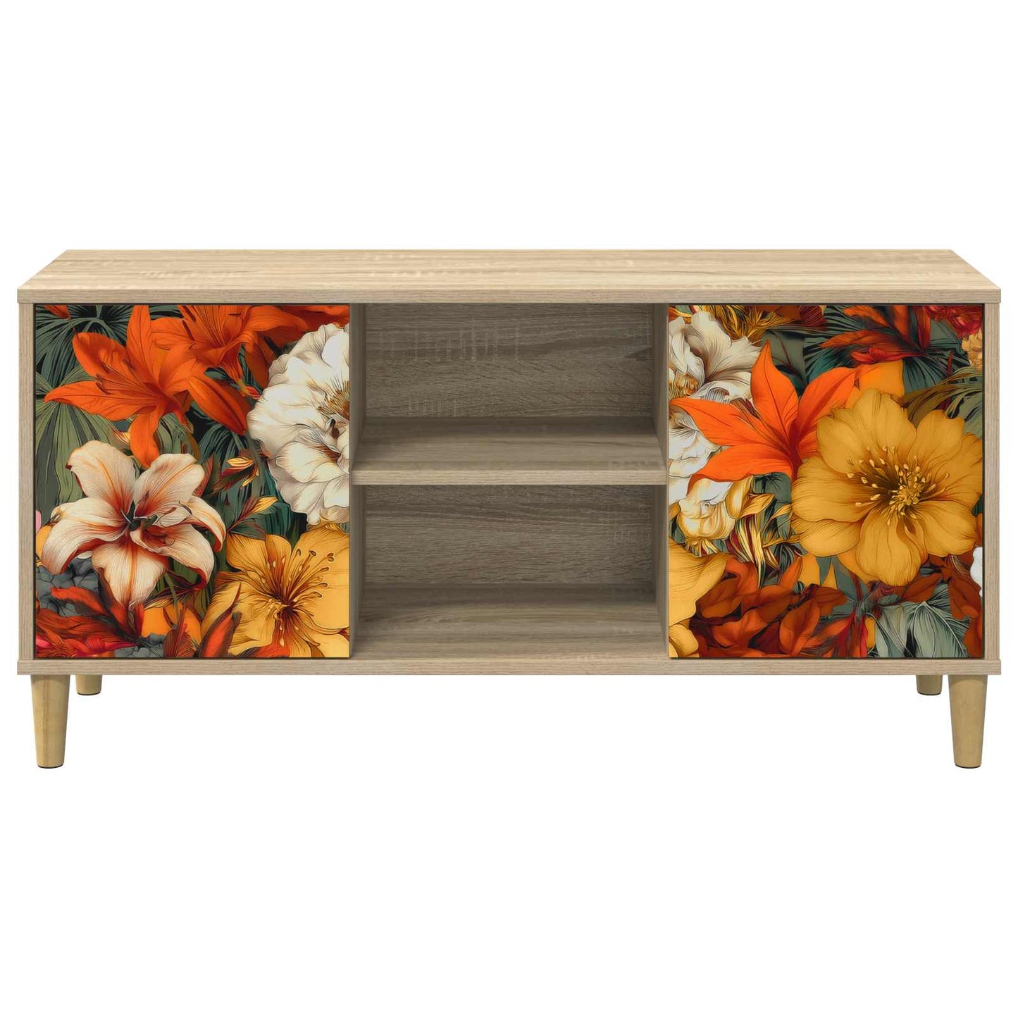 Tv-meubel GENNEP 102 x 33 x 50 cm Sonoma Bewerkt hout