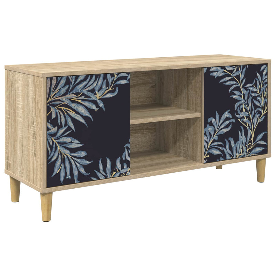 Tv-meubel DOKKUM 102 x 33 x 50 cm Sonoma Bewerkt hout