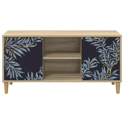 Tv-meubel DOKKUM 102 x 33 x 50 cm Sonoma Bewerkt hout