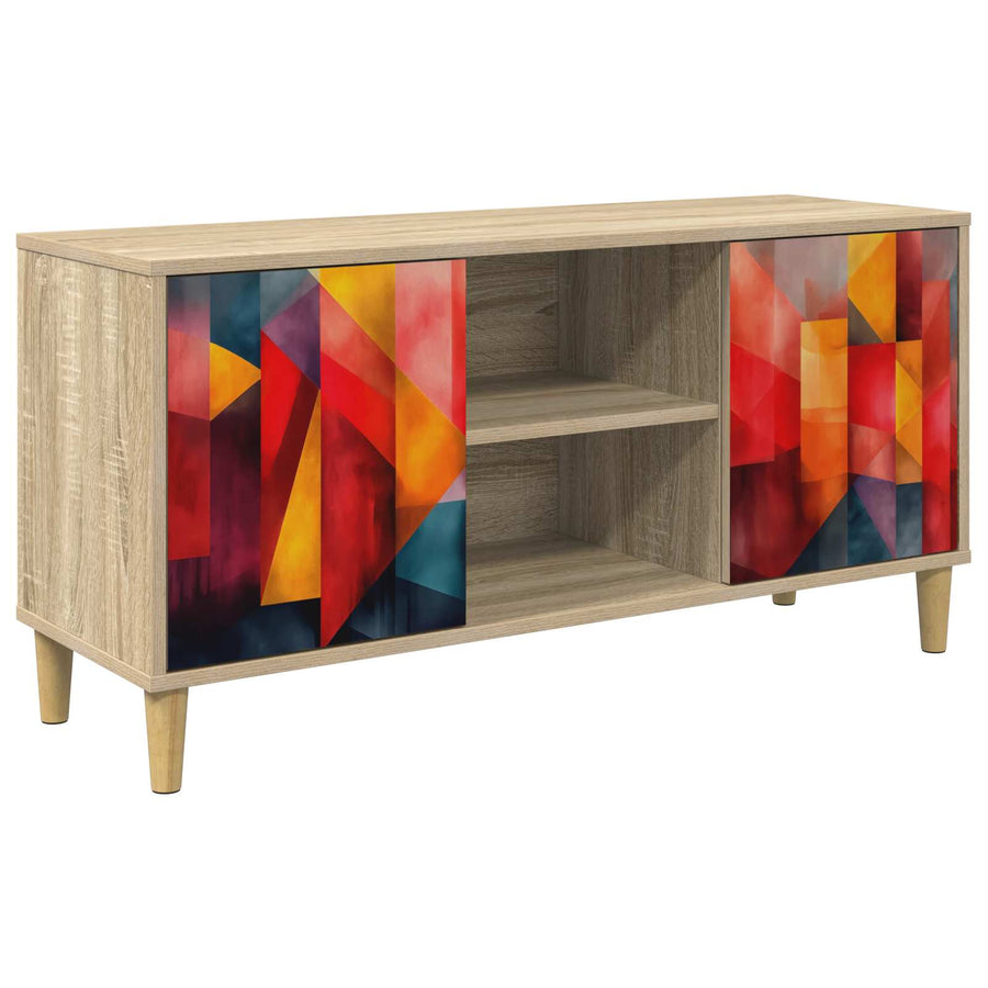 Tv-meubel HEESCH 102 x 33 x 50 cm Sonoma Bewerkt hout