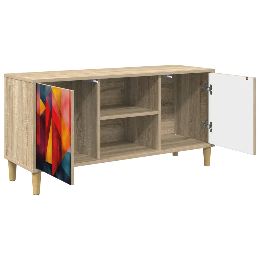Tv-meubel HEESCH 102 x 33 x 50 cm Sonoma Bewerkt hout