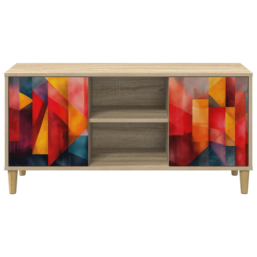 Tv-meubel HEESCH 102 x 33 x 50 cm Sonoma Bewerkt hout