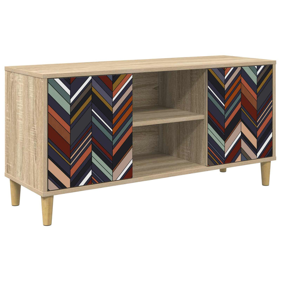 Tv-meubel OMMEN 102 x 33 x 50 cm Sonoma Bewerkt hout