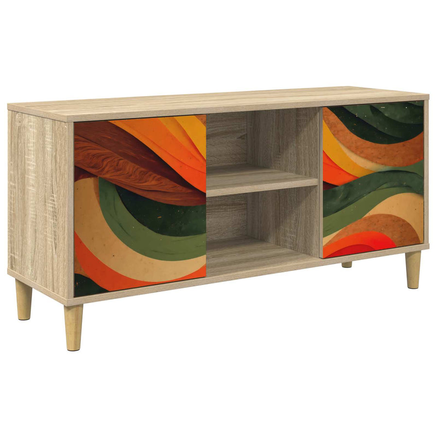 Tv-meubel BONN 102 x 33 x 50 cm Sonoma Bewerkt hout