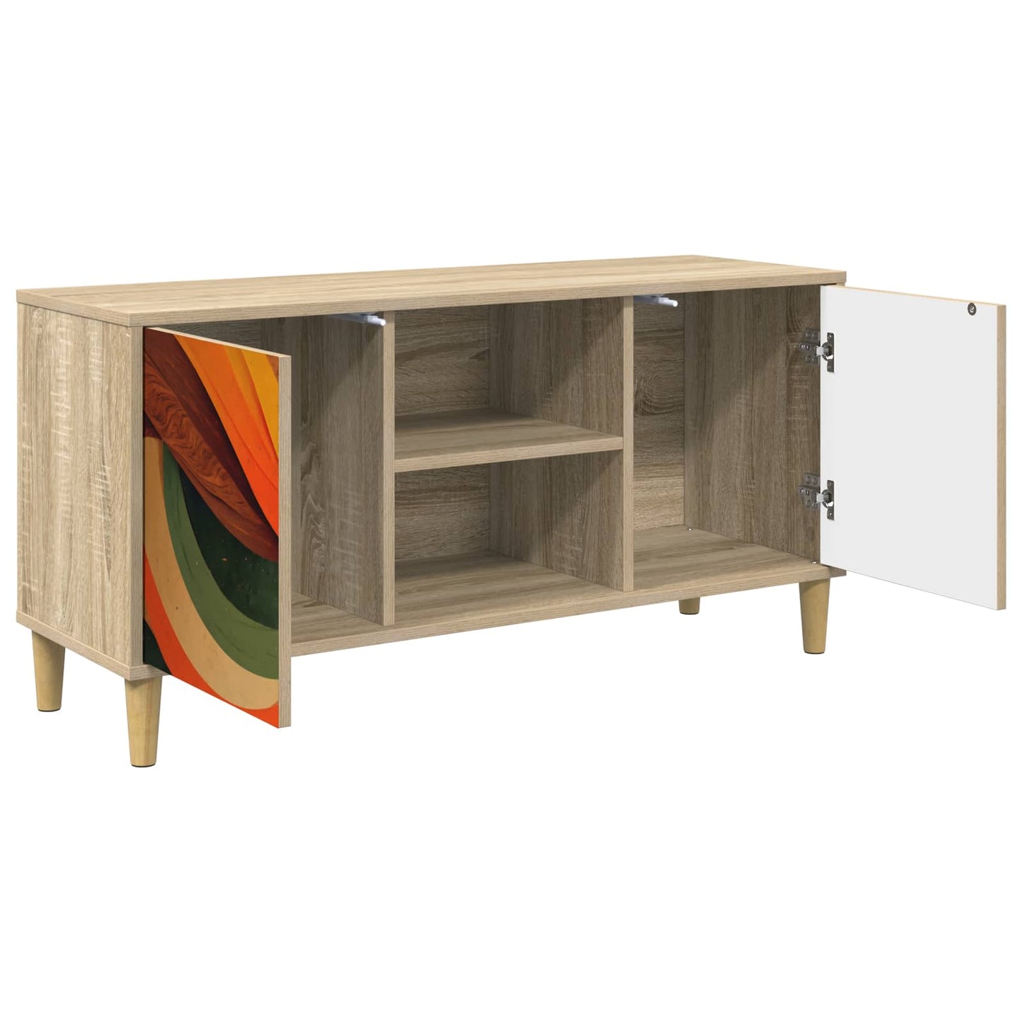 Tv-meubel BONN 102 x 33 x 50 cm Sonoma Bewerkt hout