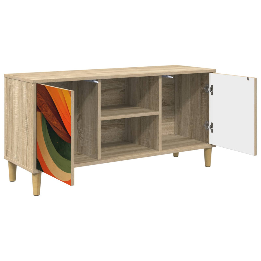Tv-meubel BONN 102 x 33 x 50 cm Sonoma Bewerkt hout