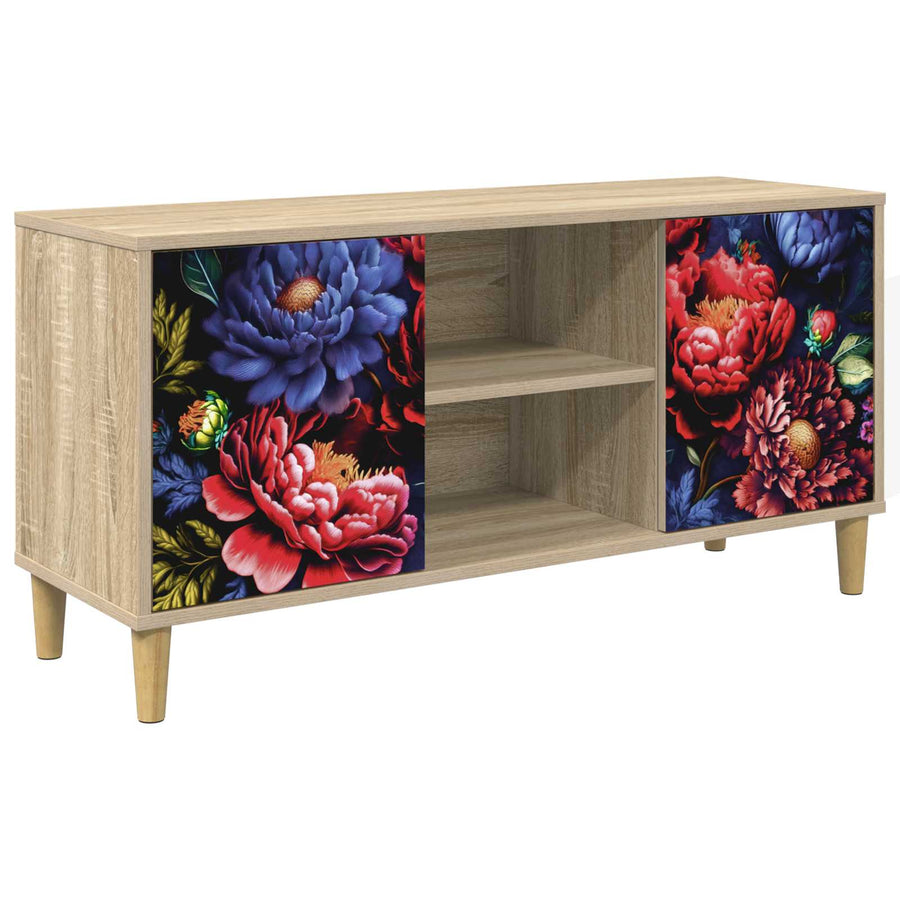 Tv-meubel KIEL 102 x 33 x 50 cm Sonoma Bewerkt hout