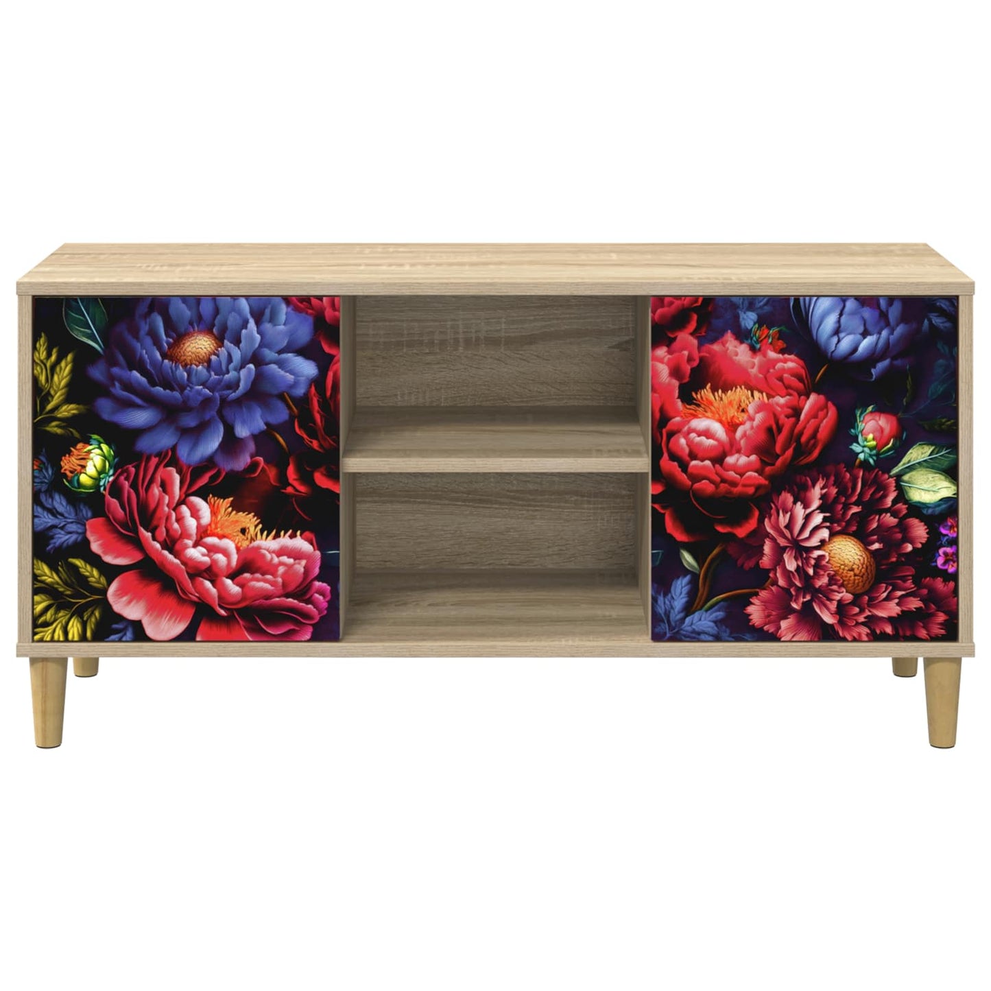 Tv-meubel KIEL 102 x 33 x 50 cm Sonoma Bewerkt hout