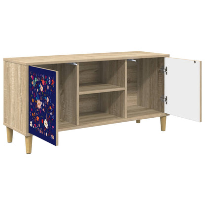 Tv-meubel MAINZ 102 x 33 x 50 cm Sonoma Bewerkt hout