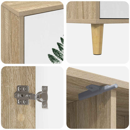 Tv-meubel HANAU 102 x 33 x 50 cm Sonoma Bewerkt hout