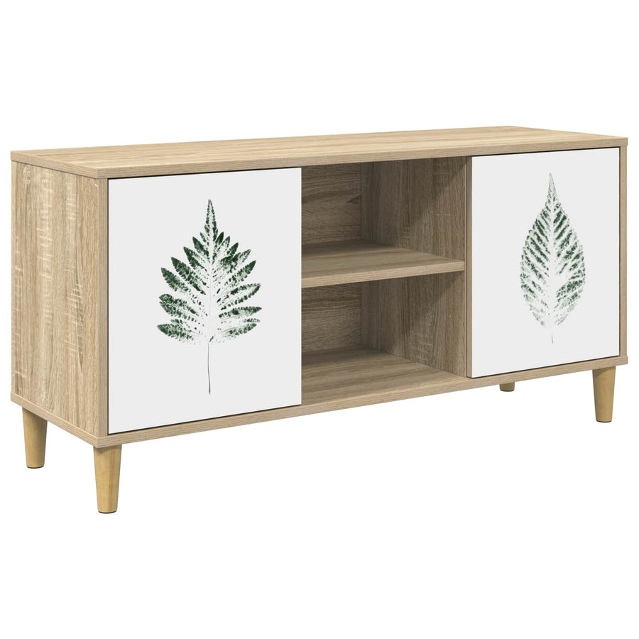 Tv-meubel HANAU 102 x 33 x 50 cm Sonoma Bewerkt hout
