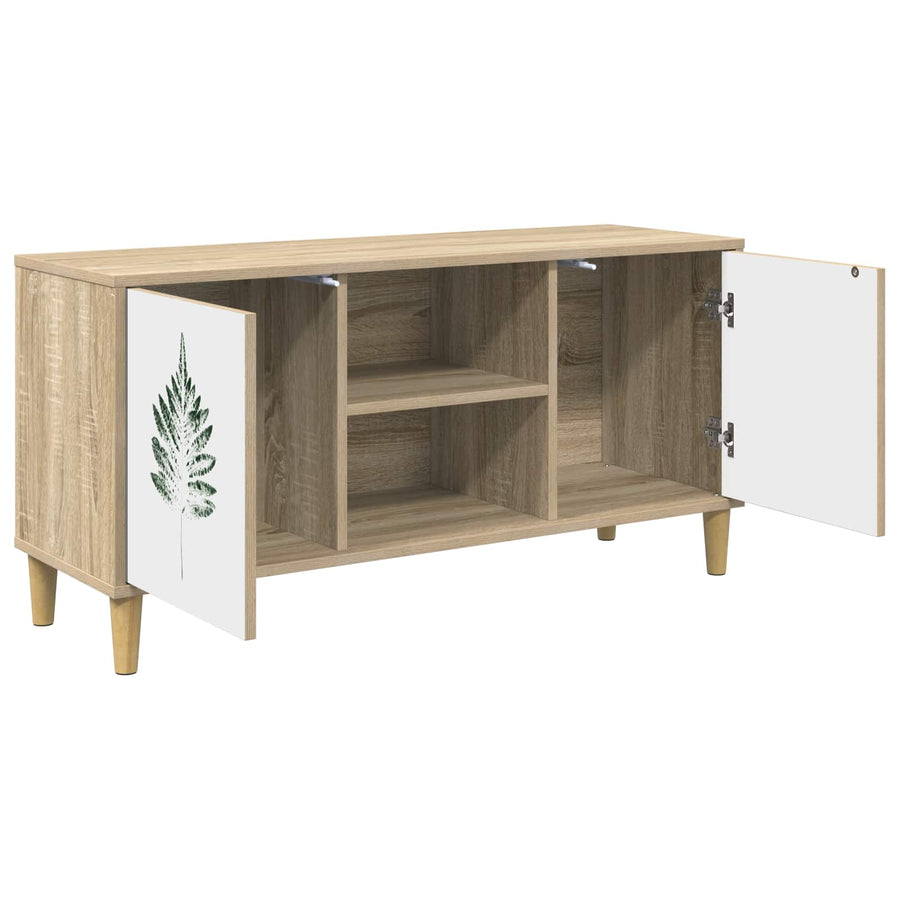 Tv-meubel HANAU 102 x 33 x 50 cm Sonoma Bewerkt hout