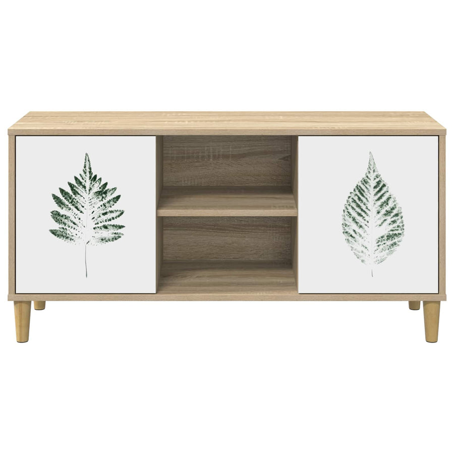Tv-meubel HANAU 102 x 33 x 50 cm Sonoma Bewerkt hout
