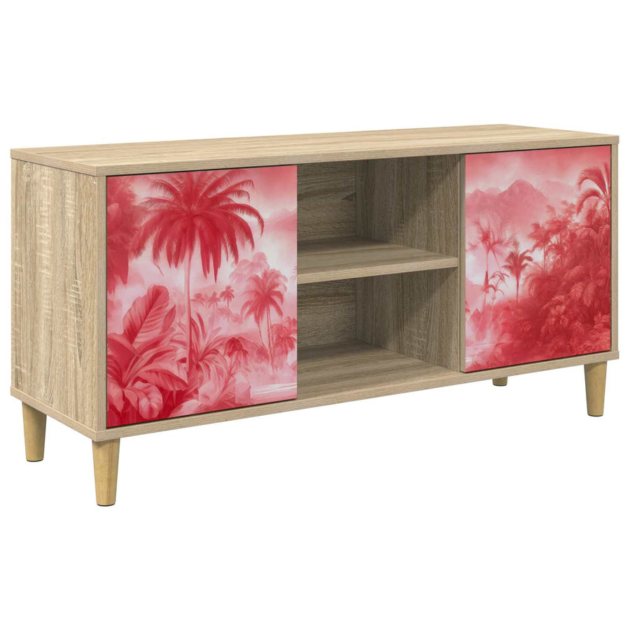 Tv-meubel AACHEN 102 x 33 x 50 cm Sonoma Bewerkt hout