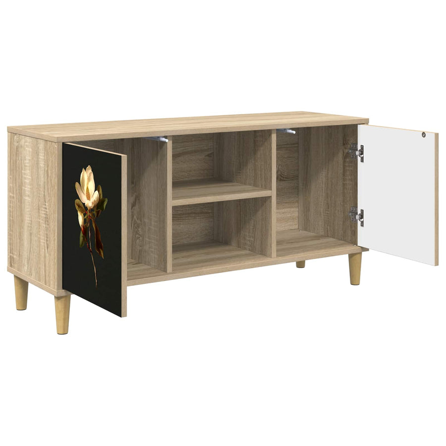Tv-meubel BREMEN 102 x 33 x 50 cm Sonoma Bewerkt hout